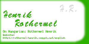 henrik rothermel business card
